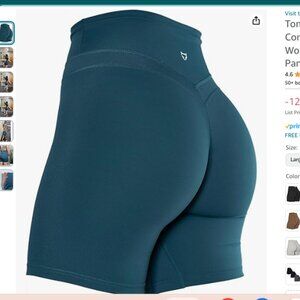 TomTiger Yoga Shorts for Women Tummy Control High Waist Biker Shorts